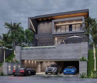 #Contemporary House
#Ground Floor Parking
#Exterior designs
#3BHKHouse