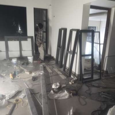 Onging site @Kakkanadu #alluminiumdoors  #alluuminiumrailings  #GlassHandRailStaircase