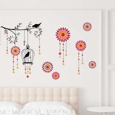 The chakram is such a classic Indian motif. This design gives your room the authentic look of Indian style. Fun and vibrant to look at, this design is perfect for those who want a more cultural look for their room.

 #InteriorDesigner #wallart
