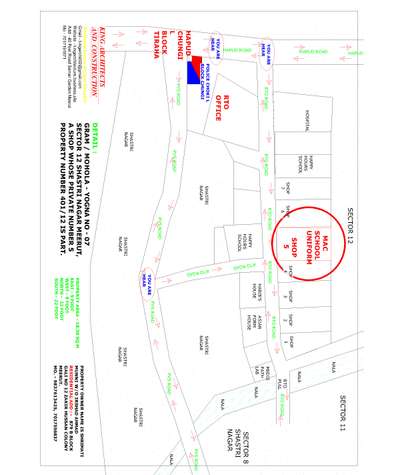 Road direction map plan