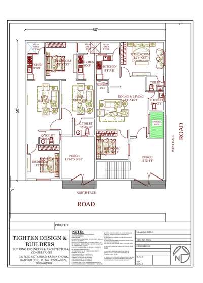 50x50 house plan  #4BHKPlans #FloorPlans