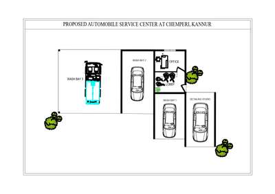 Automobile service center at chemperi 
#designingspiration #FloorPlans
