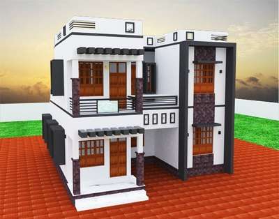 ground floor - 1000 sqft
first floor - 600 sqft 
 #HouseDesigns #3Darchitecture #ContemporaryDesigns