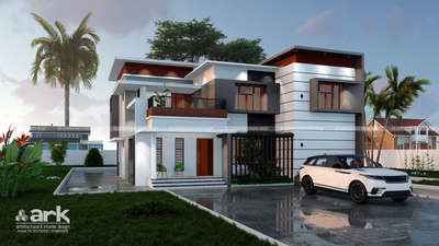 വീട് 🏡 exterior design  #moderndesign  #modernhome  #architecturedesigns  #Architect  #CivilEngineer  #civilcontractors  #civilconstruction  #ContemporaryHouse  #LandscapeIdeas