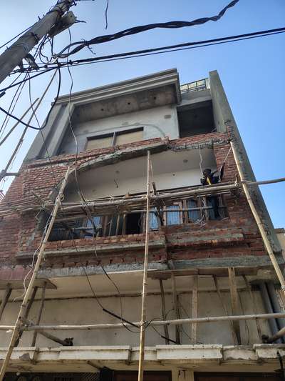 Front Elevation work  #ElevationHome  #ElevationDesign  #elevationideas  #elevationwork  #HouseConstruction  #constructionsite