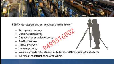 Total station survey works