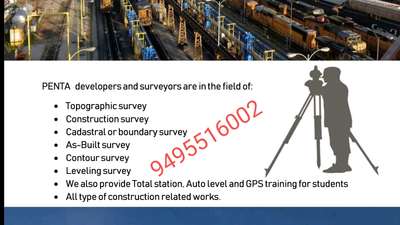 Total station survey works