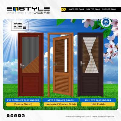 𝗗𝗘𝗦𝗜𝗚𝗡𝗘𝗥 𝗚𝗟𝗔𝗦𝗦 𝗗𝗢𝗢𝗥𝗦🚪

❞ℍ𝕚𝕘𝕙-𝕢𝕦𝕒𝕝𝕚𝕥𝕪, 𝕦𝕟𝕚𝕢𝕦𝕖 𝕕𝕖𝕤𝕚𝕘𝕟𝕤, 𝕓𝕦𝕕𝕘𝕖𝕥-𝕗𝕣𝕚𝕖𝕟𝕕𝕝𝕪, 𝕨𝕚𝕥𝕙 𝕤𝕦𝕡𝕖𝕣𝕚𝕠𝕣 𝕤𝕖𝕣𝕧𝕚𝕔𝕖❞

ℙ𝕍ℂ & 𝕦ℙ𝕍ℂ 𝔻𝕠𝕠𝕣𝕤

✔️𝙋𝙑𝘾 𝘿𝙀𝙎𝙄𝙂𝙉𝙀𝙍 𝙂𝙇𝘼𝙎𝙎 𝘿𝙊𝙊𝙍𝙎 (𝙂𝙡𝙤𝙨𝙨𝙮 𝙁𝙞𝙣𝙞𝙨𝙝)

✔️𝙪𝙋𝙑𝘾 𝘿𝙀𝙎𝙄𝙂𝙉𝙀𝙍 𝘿𝙊𝙊𝙍𝙎 (𝙇𝙖𝙢𝙞𝙣𝙖𝙩𝙚𝙙 𝙒𝙤𝙤𝙙𝙚𝙣 𝙁𝙞𝙣𝙞𝙨𝙝)

✔️𝙈𝙄𝙉𝙄 𝙋𝙑𝘾 𝙂𝙇𝘼𝙎𝙎 𝘿𝙊𝙊𝙍𝙎 (𝙈𝙖𝙩 𝙁𝙞𝙣𝙞𝙨𝙝)


















#enstyledoors #pavaratty #thrissur #kerala

#doors #steel #pvc #upvc #frp #fiber #wpc #wood #panel #curtain #blinds #home #decor #interior #windows #pvcdoors #designerdoors #glassdoors #mouldeddoors #steeldoors #maindoors #securitydoors #bathroomdoors #bedroomdoors #upvcdoors #upvcwindows