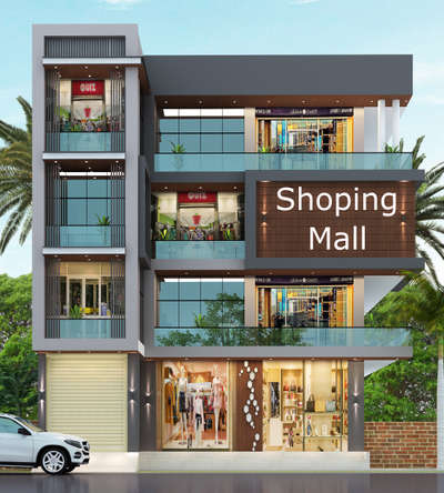 Shopping Mall Elevation
#shoppingmall 
#shoppingcomplex
#ElevationDesign 
#InteriorDesigner 
#latestexterior 
#latestelevation