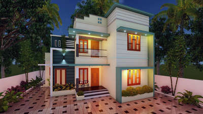 multicour comb contemporary home designs $3d design 
2bhk 
Mr.Lalu @ Trivandrum  #new_home  #budjethome  #contemporarylook  #multicolor  #exterior_