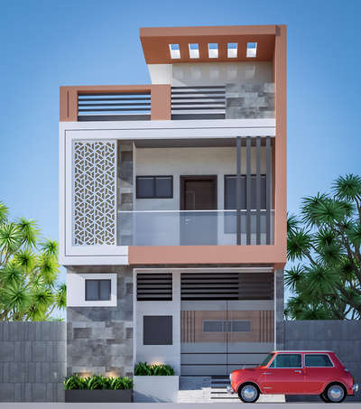 #ElevationHome #ElevationDesign  #HouseDesigns  #ContemporaryHouse  #SmallHouse  #40LakhHouse