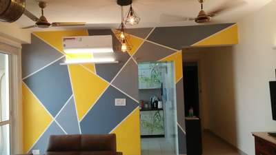 Geometric wall ❤ 90/- sqft with paints