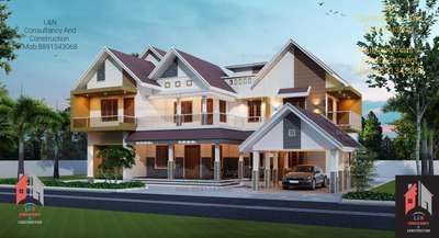 #New #proposed #3D #Elevation #3500sqft.
#newdesigin #Traditionalmix #full_work 
For Enquiries,kindly contact us on,
L&N Consultancy And Construction.
Mob.8891343068