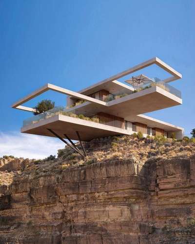 Mountain cliff house