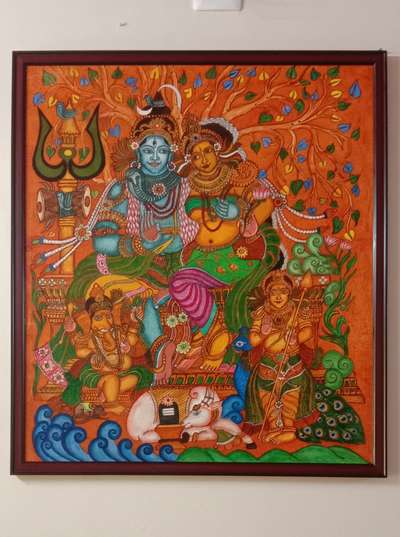 lord shiva family
Mural painting
 #muralpainting #lordshiva #mural #traditionl