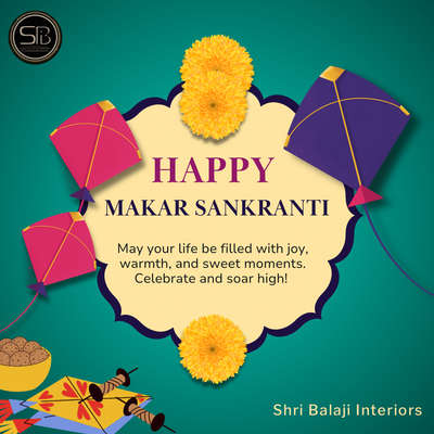 Warmest wishes on Makar Sankranti from Shri Balaji Interiors! May your home be filled with joy, warmth, and light. 

DM US FOR COMPLETE INTERIOR SOLUTIONS!!

👉🏻 SHRI BALAJI INTERIORS@sribalaji_interiors9


#makarsankranti #sakat #2025 #festival #patangbazi #falseceiling #interiors #exterior #sankrantispecial #workinprogress #interiorinspo #sankrantispecial #gazak #mungphali #dhol #festivecollection