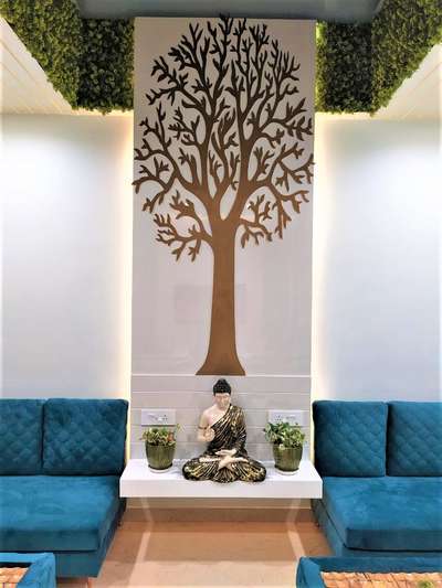 Budhha setup to enhance beauty of a contemporary drawing room!