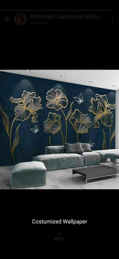 customised wallpaper work by Chetan interior