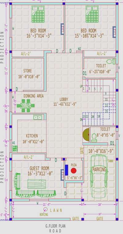 House Plan
#2DPlans #FloorPlans #layoutdesign #1000SqftHouse #freehomeplans #feel_free_to_contact #nakshadesign #nakshamaker