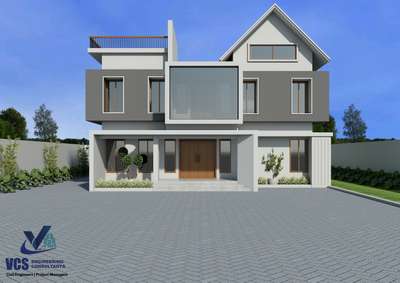 #3d ,  #ContemporaryHouse ,  #KeralaStyleHouse #modernhouses