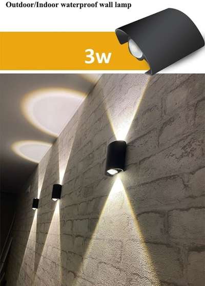 3 w two way outdoor wall  light 
IP65 
Best for outdoor lighting 
#LEDCeiling  #ledlighting  #ledspotlight  #ledlight  #ledwalldesign  #lightingsolution   #lightingdesigner  #lightyourlife  #lightyourdecor #