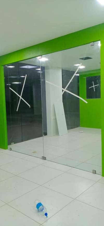 glass partition and door