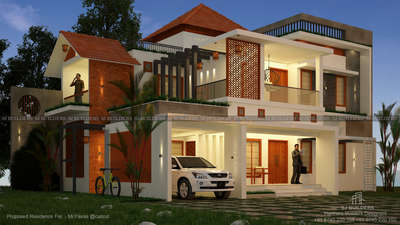 Residence design for mr. Favs 
Location:-Kozhikode
Area=3255 sqft with porch
model=mixed roof
 #3d  #MixedRoofHouse #koloapp #MrHomeKerala