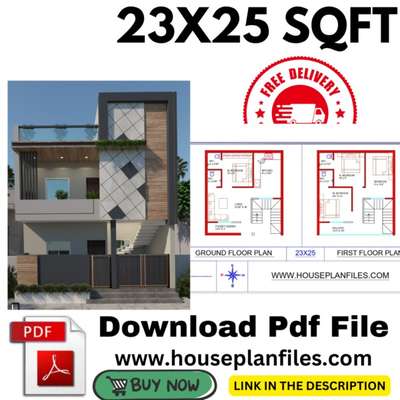 🏡 Modern 23x25 House Plan with Free PDF Download!
Looking for a compact yet stylish home design? This 23x25 sqft modern house plan is perfect for small plots, offering smart space utilization with 2 bedrooms, living area, kitchen, and balcony design.
✨ Includes: Ground + First Floor Plan
🚚 Free Delivery PDF File
📥 Download now from 👉 www.houseplanfiles.com

#HouseDesign #23x25HousePlan #SmallHouseDesign #ModernHome #HomeConstruction #HousePlanFiles #ArchitecturalDesign #HomeBuilding #2BHKDesign #CompactHomeDesign #FreeHousePlan #DownloadHousePlan