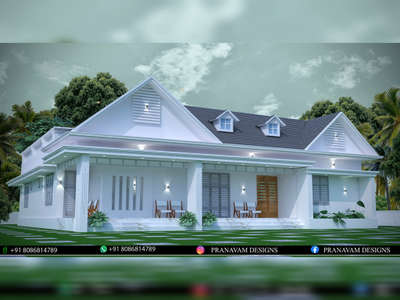 മനോഹരമായ ഒരു single storey house 3d design