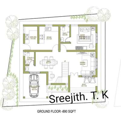 1600 Sqft 3 bhk house. just 4 cent Land.