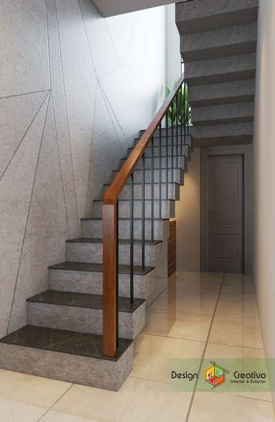 #Design creativo
 #N. Paravoor
 #Amazing and creative
of staircase design
client;  Amarnath