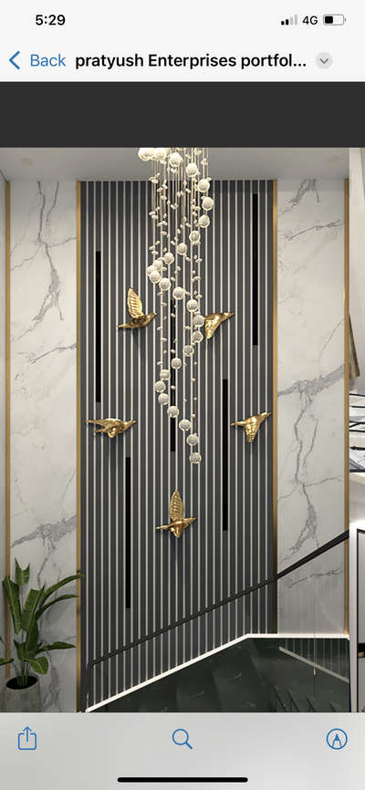 Pratyush Interiors follow 
Stairs wall design 
 #koło  #WallDesigns  #Designs  #InteriorDesigner  #interiors   #artifacts  #hanginglights  #explorepage✨