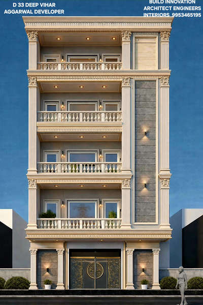 classical elevation 
PROJECT ROHINI SEC 24 
DEEP VIHAR
 BUILD INNOVATION ARCHITECT ENGINEERS INTERIORS #