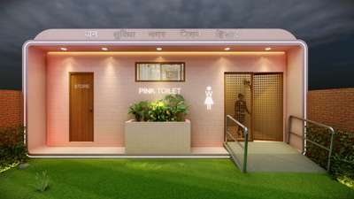 #PINK FEMALE TOILET 3D ELEVATION PROPOSED INHISAR CITY
AVG.STUDIO23