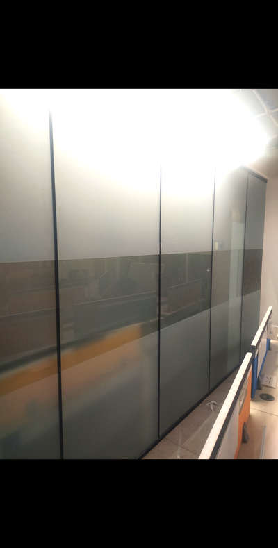 Glass film installation work by Chetan interior