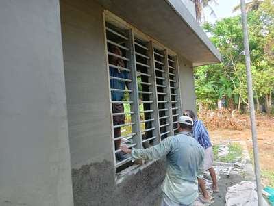 on going plaster work at Aluva