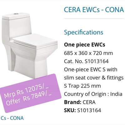 CERA offers. please watsapp 9946232409.Limited period. 

Home delivery in and around kollam