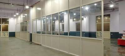 Aluminium powder coating office partition  #GlassDoors  #AluminiumWindows  #GlassDoors  #frontElevation  #hplcladding