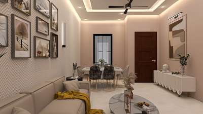 living & dining room  
 #InteriorDesigner