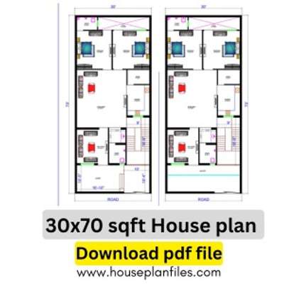 🏡 30x70 House Plan – Perfect Duplex Design!
Looking to build on a 30x70 sqft plot? This spacious duplex-style layout offers everything you need for comfortable family living or rental investment:

🛏️ 3 Bedrooms per Floor
🛋️ Large Living Room
🍴 Modern Kitchen Setup
🚽 Attached Bathrooms
🪜 Internal Staircase
🚗 Parking Space Option

✅ Ideal for joint families or rental income
📥 Download PDF now from
🔗 www.houseplanfiles.com

#30x70HousePlan #DuplexHouseDesign #HousePlanFiles #ModernHomeDesign #HomeDesignIndia #3BHKHousePlan #ArchitecturalDesign #KoloIndia