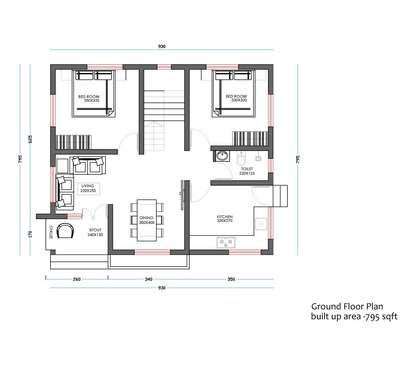 Under 7 cent house..... 795 sq. ft
#Floorplans#HouseDesigns#InteriorDesigner#7centplot#795SqftHouse