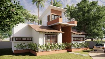 700 Sqft ിൽ oru Cute House. അതും വെറും 10 ലക്ഷം രൂപക്കുള്ളിൽ 

Proposed 700sqft residence at Trivandrum within 10 lakhs! A cute modern house with a vernacular touch! 
#vernacular #vernacular #SmallHouse #costeffectivearchitecture #architecturedesigns #veed #SlopingRoofHouse #trivandram #LandscapeGarden