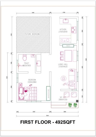 Area: 492Sqft 1bhk
location: Chamakkala, thrissur
model: Normal budget friendly
Contract type: full contract