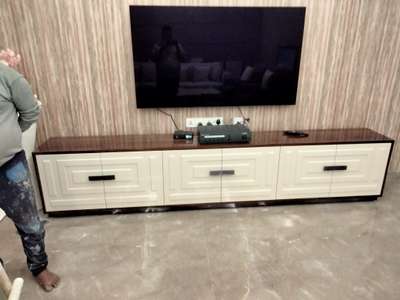 TV Unit With PU Finish #PUF_PANELING  #ducopaint #Veneer