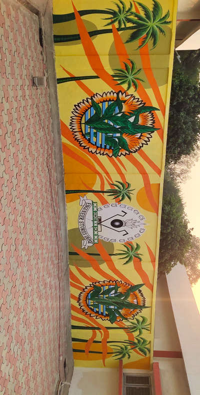 This work is done at site Delhi cant. #Wallart. #WallPainting. #artwork.