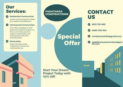 ✨ Build Your Dream Space with Padathara Constructions ✨

From residential homes to commercial projects and renovations, we deliver quality, precision, and trust.

💡 Special Offer: Kickstart your project today and enjoy 10% OFF!

📞 Contact us now and let’s create spaces that inspire.