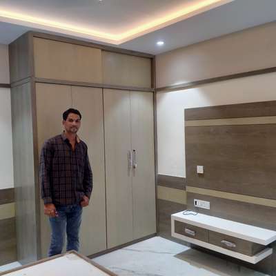 wardrobe.. TV unit..bed  #bhopalduplex #KitchenInterior #Carpenter #InteriorDesigner #bhopal