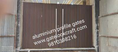 Aluminium profile gates by Hibza sterling interiors pvt ltd #gatelookcraft #aluminiumprofilegates  #aluminiumprofile #maingates #gates #modular #