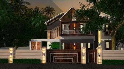 Residence at Koratty, Thrissur District.
Area: 3250 sq.ft