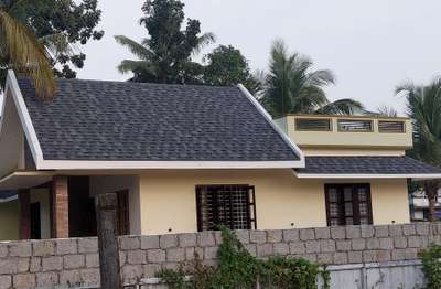 Roofing Shingles site @ Mararikkulam... B # #rand: NJ Premium Laminated.. Color:Charcoal grey..